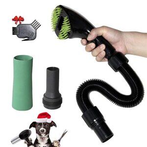 Pet Vacuum Grooming Brush Hair Remover Shedding Deshedding Attachment Tool Kit